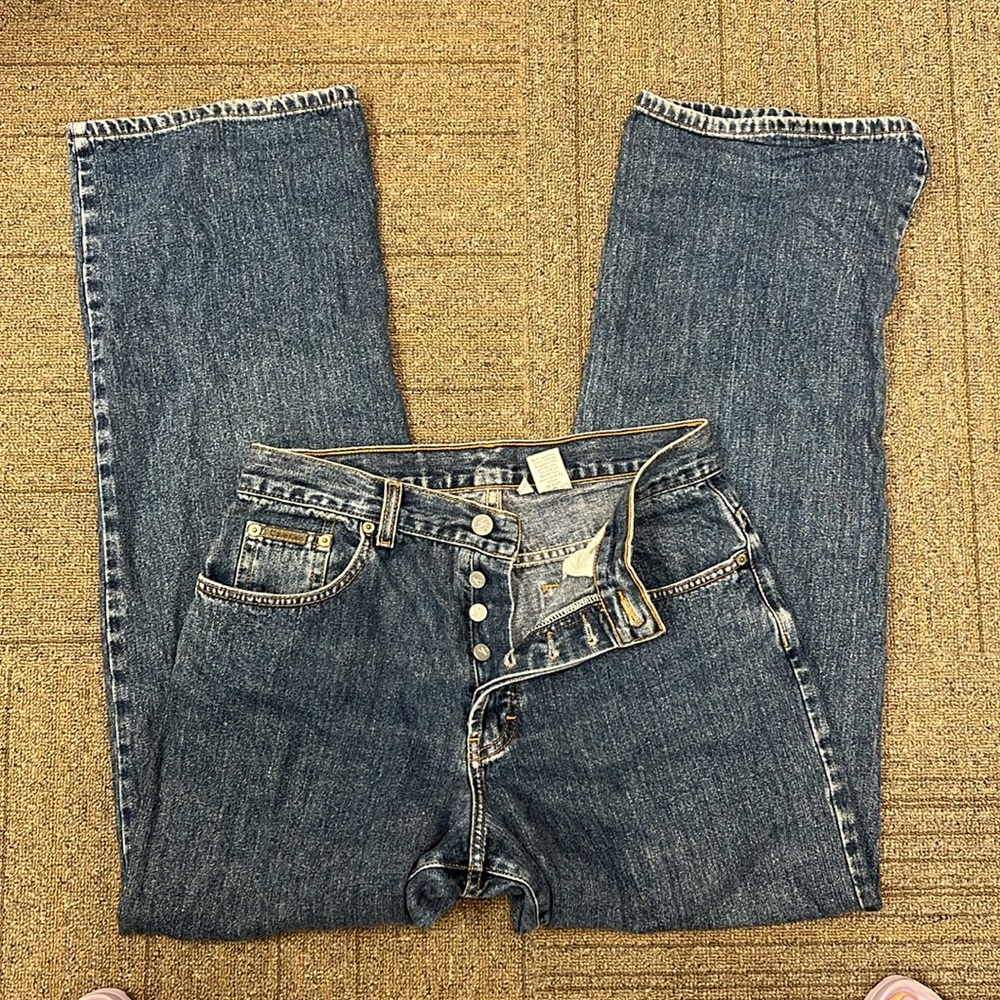 Vintage Calvin Klein Blue Denim Jeans Size 8 - Picture 4 of 6